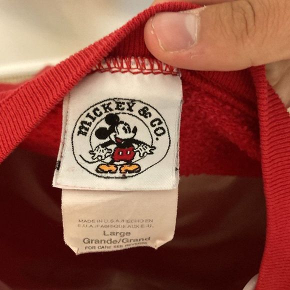 Vintage Mickey & Co Mickey Style Crewneck Sweatshirt Size L - Picture 3 of 4